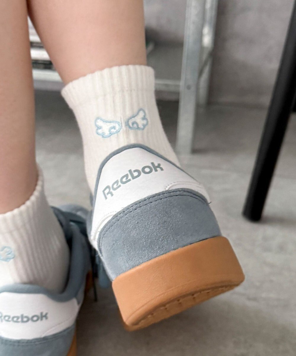 WEGO バック刺繍アンクルパイルソックス 