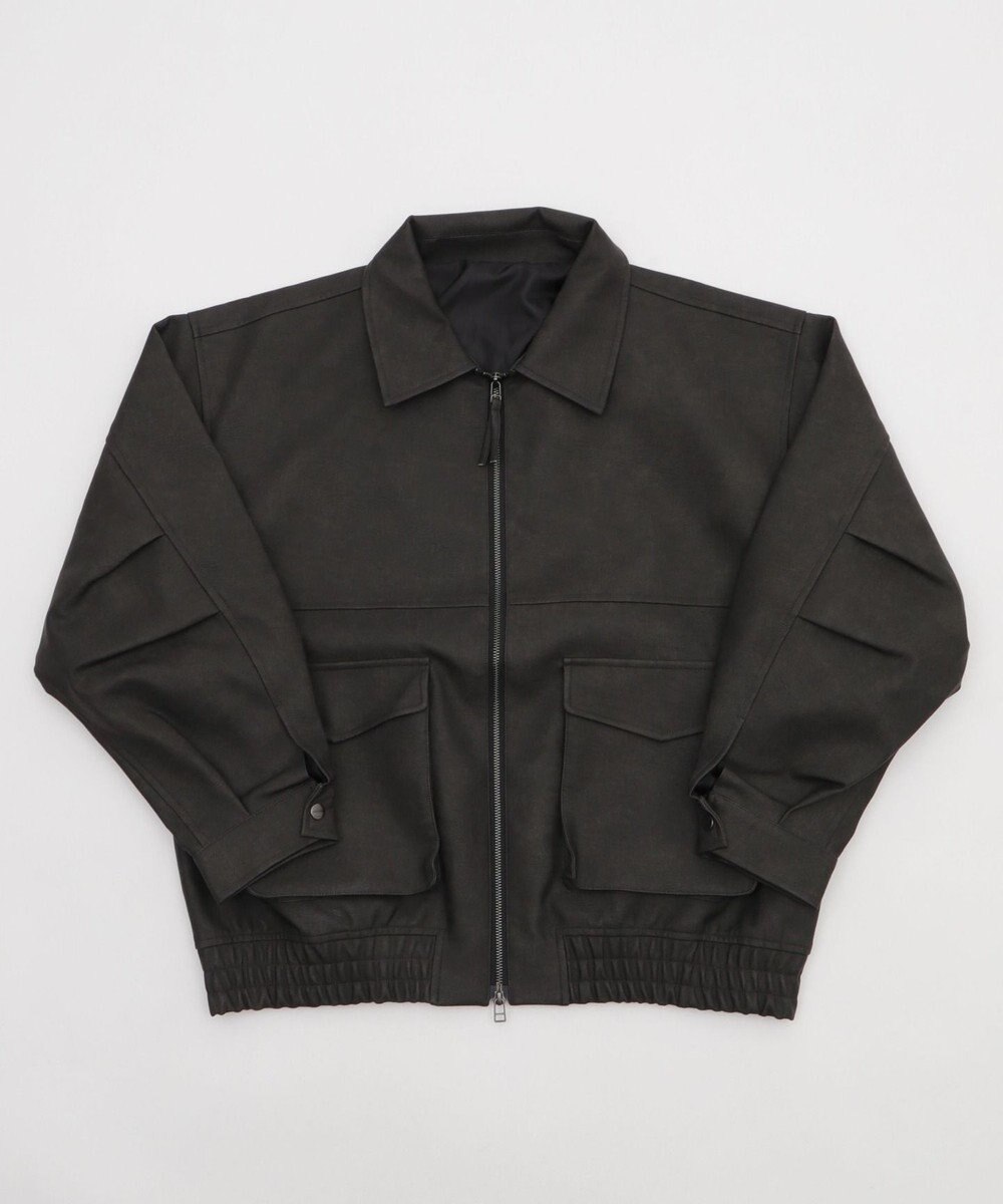 WEGO 【25年秋冬新作/ユニセックス着用ITEM/SMLサイズ展開】PUダブルZIPフライトブルゾン 