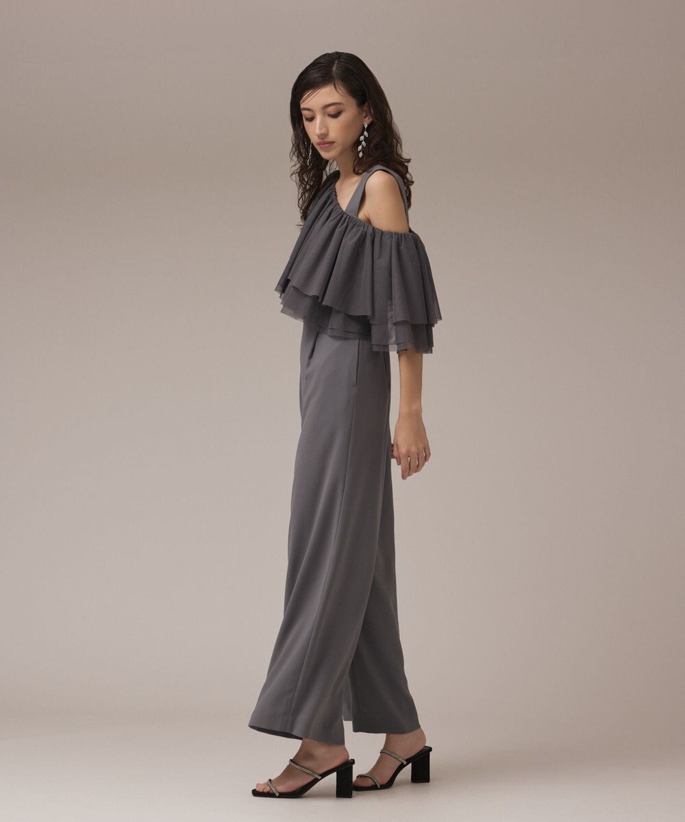 GRACE CONTINENTAL フリルケープサロペット 