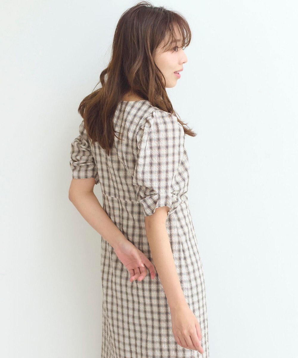 Feroux 【洗える】サッカーチェック ワンピース 