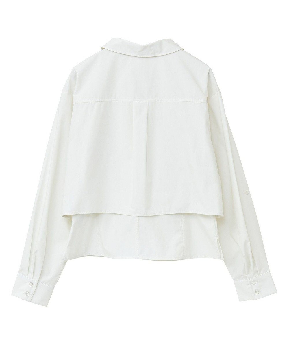 earth music&ecology ロールアップスリーブボクシーシャツ 