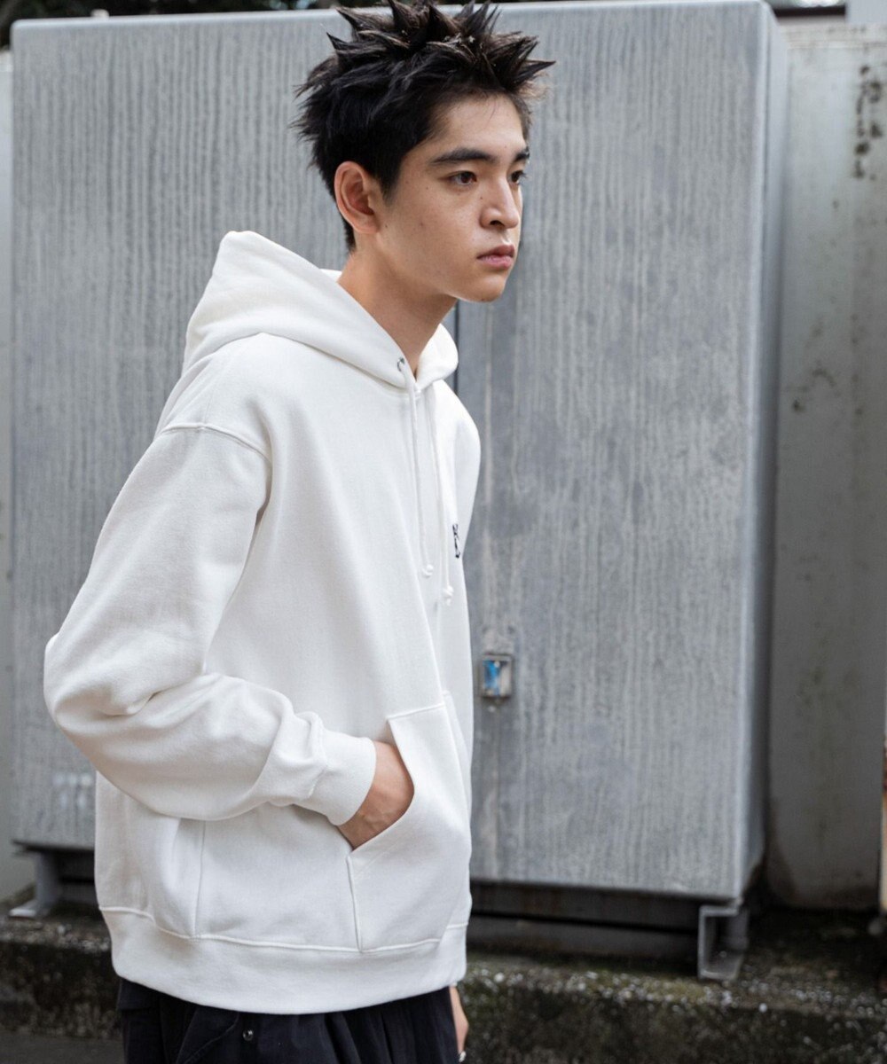 WEGO 【裏起毛/ユニセックス着用ITEM】リラックスフィットグラフィックパーカー 