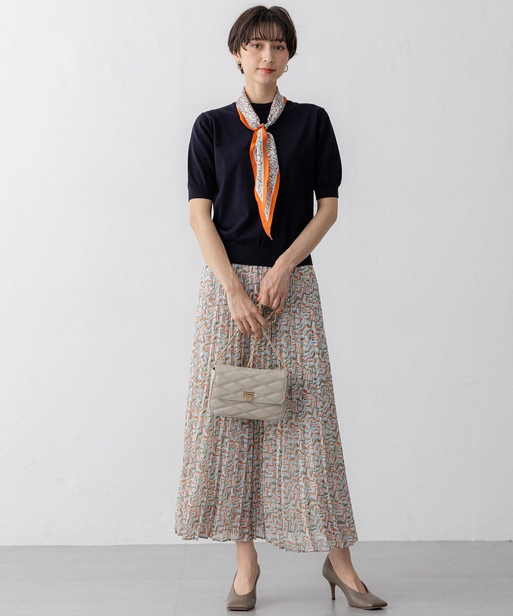 23区 【Oggi5月号掲載/洗える】プレミアムビオコットン 半袖 ニット 