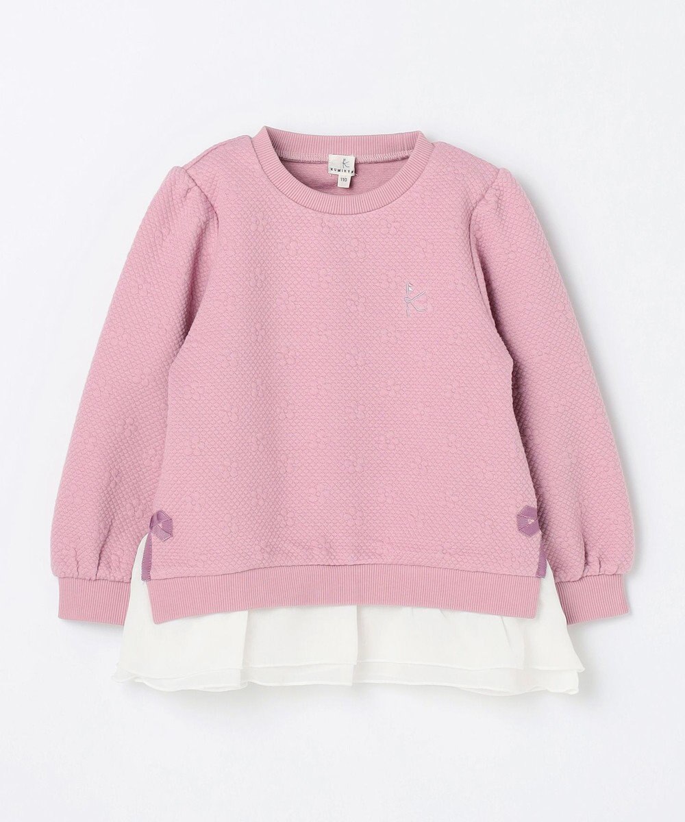 組曲 KIDS 【110-140㎝】フラワーキルト トレーナー 