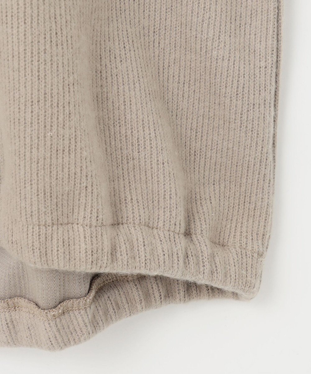 ANY L リブ起毛モックネックプルオーバー 