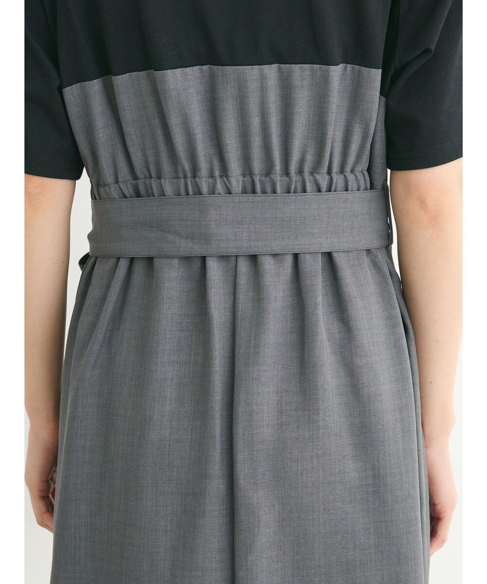 Green Parks 共ベルト付きビスチェ風ドッキングワンピース 