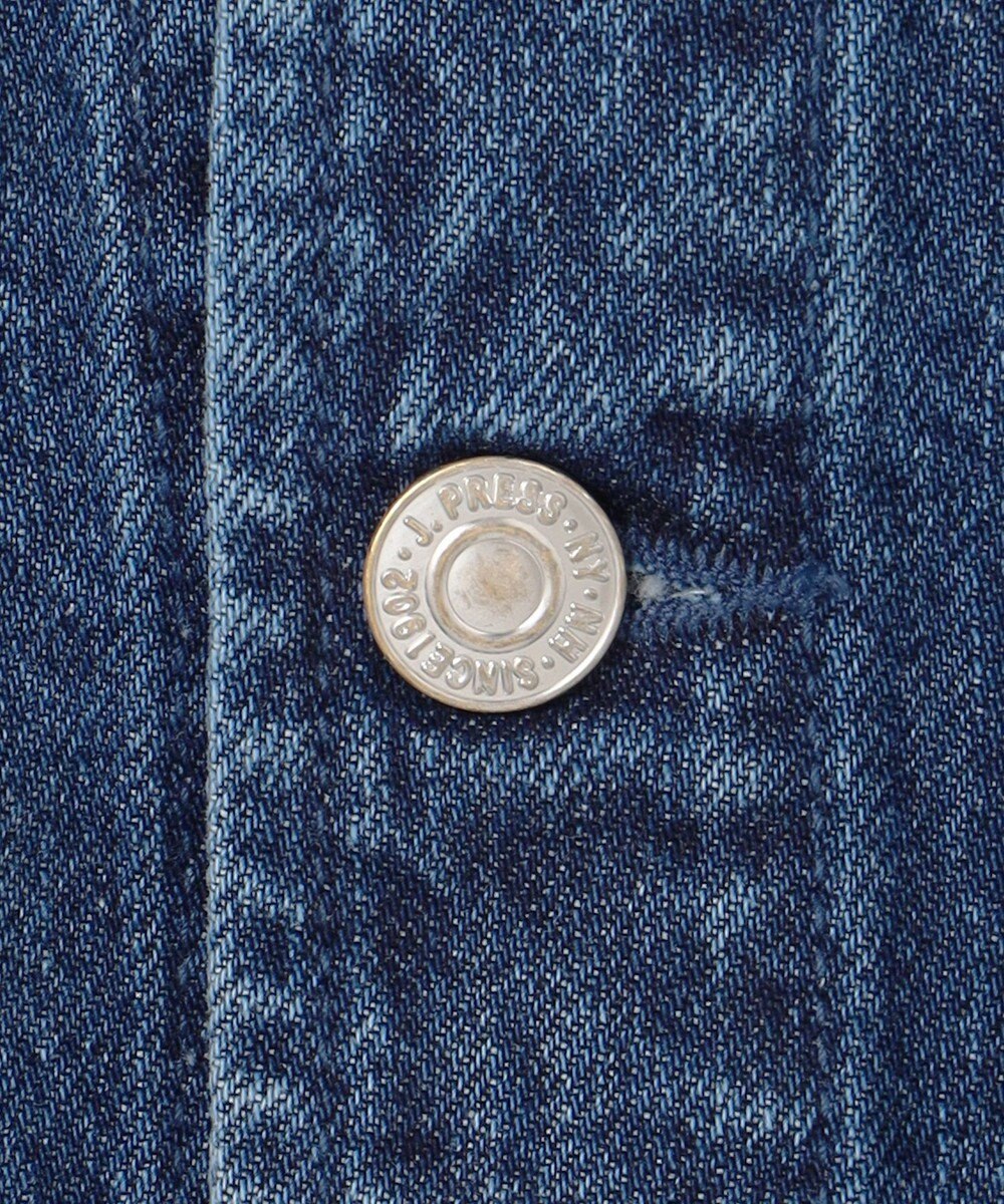 J.PRESS MEN 【J.PRESS ORIGINALS】SHIOTA DENIM Notched Jumper / Made in Japan 
