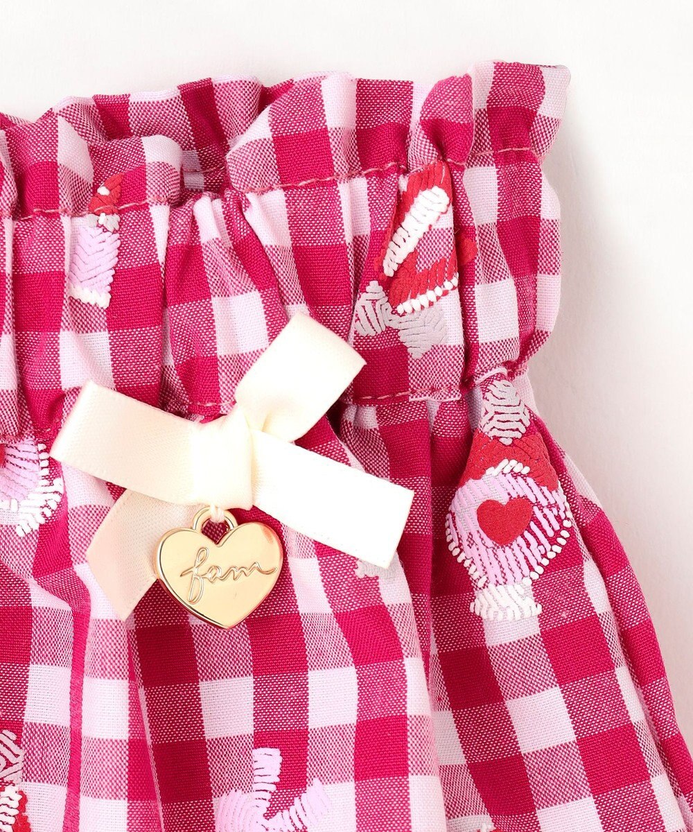 ANY KIDS ギンガム 発泡プリント スカート 