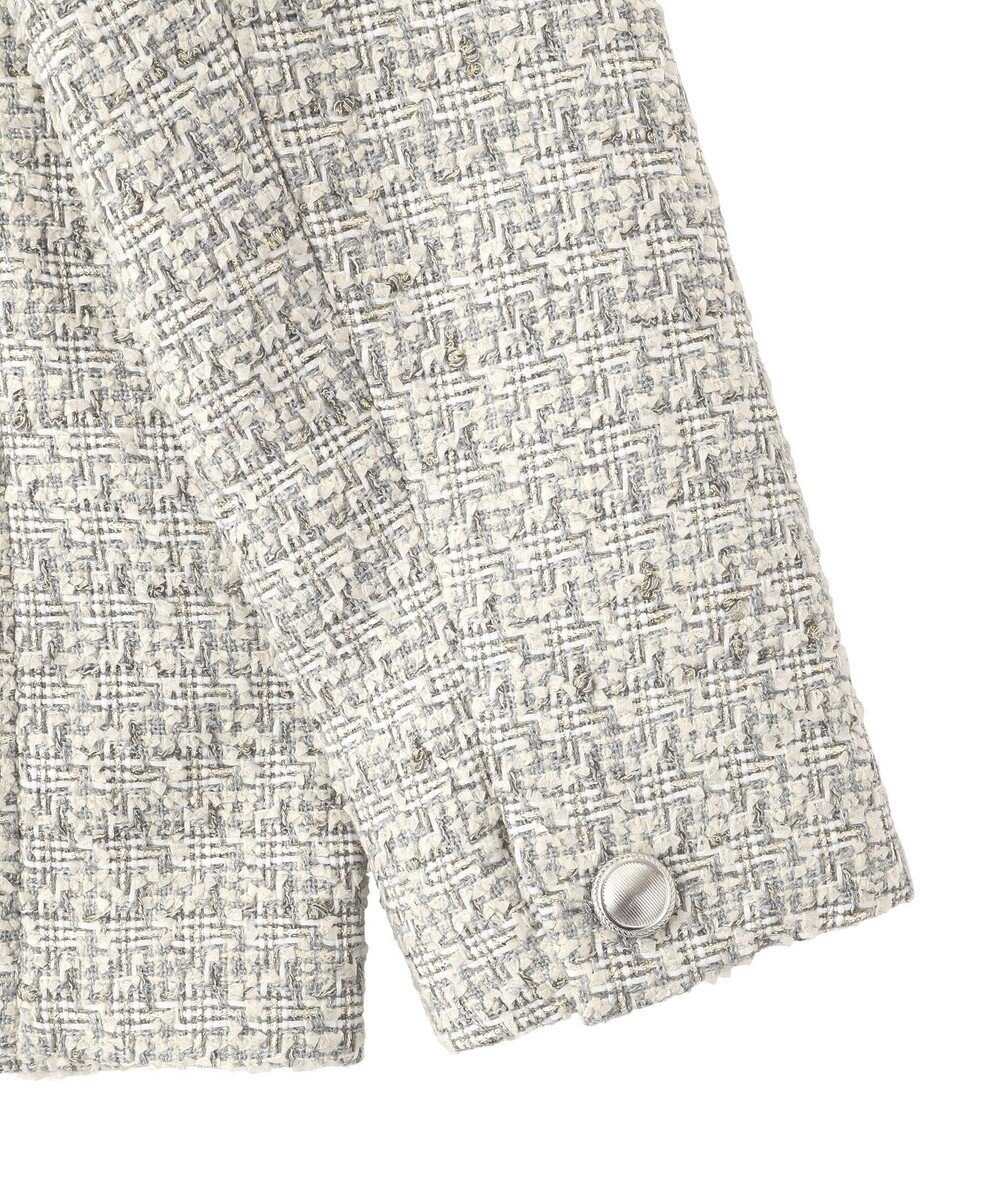 YECCA VECCA ノーカラーツイードジャケット 