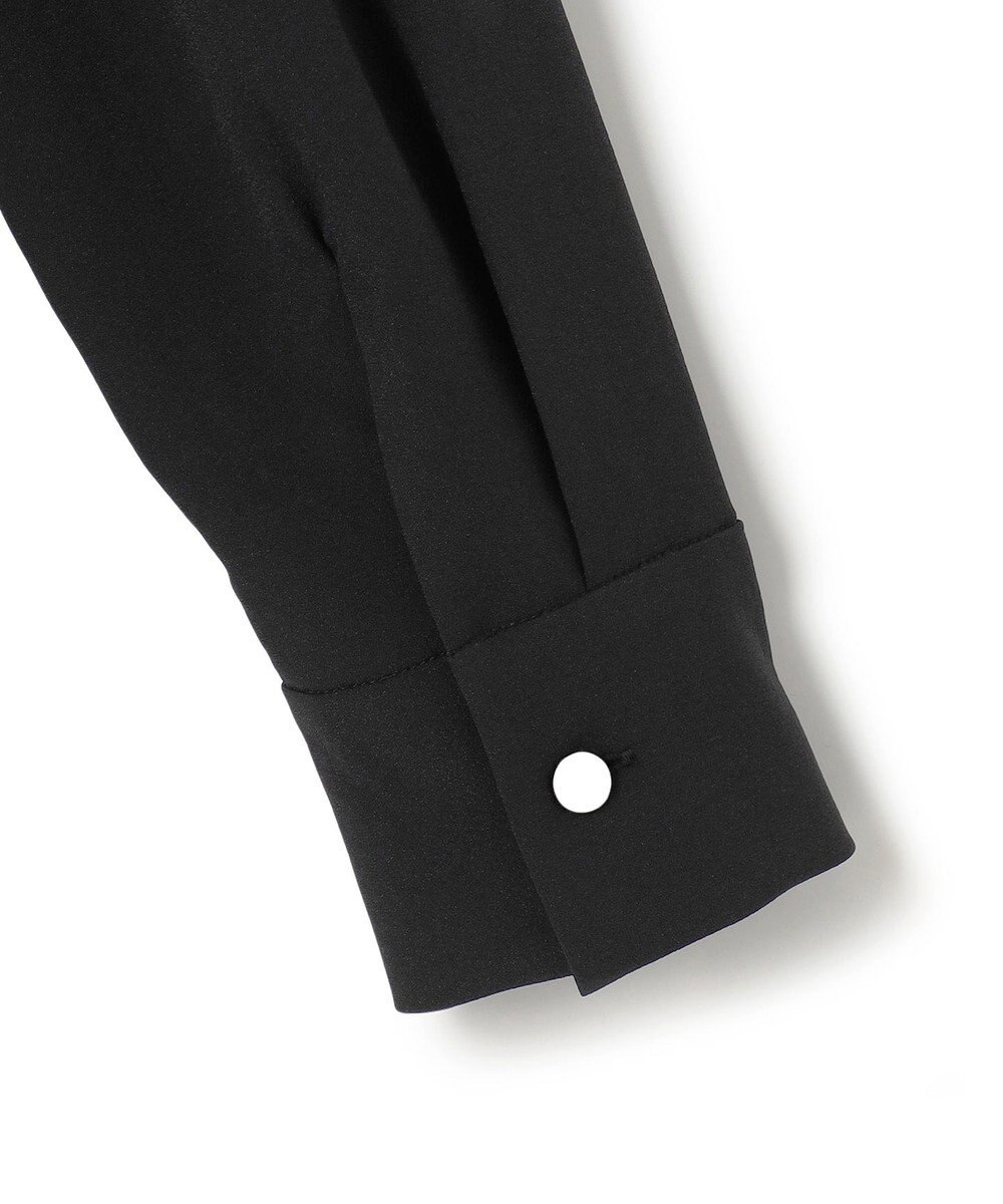 ICB L 【洗える】ストレッチジョーゼット ラッフルデザインブラウス 