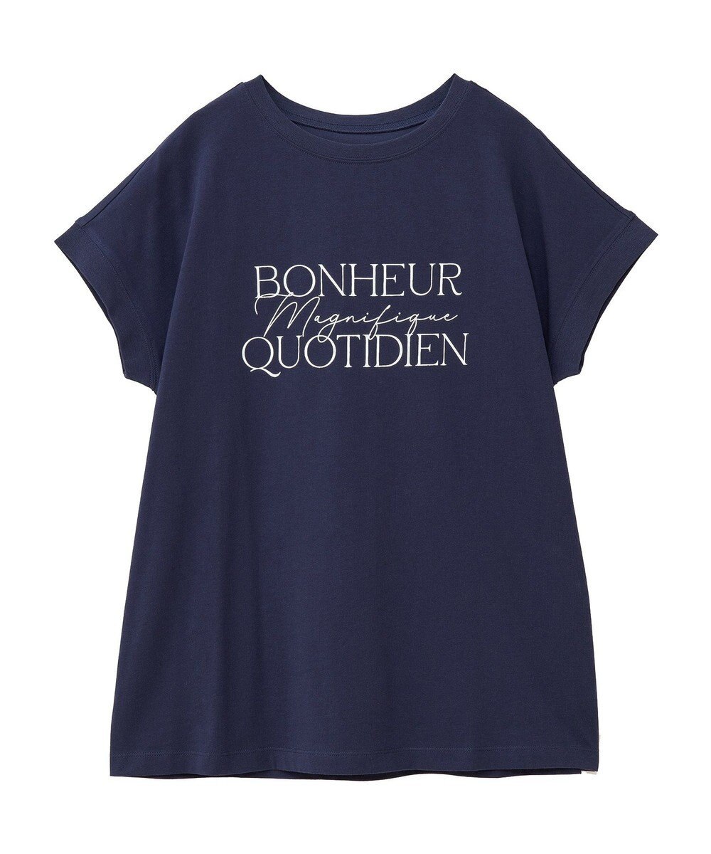 Green Parks フレンチスリーブ筆記体ロゴチュニック 