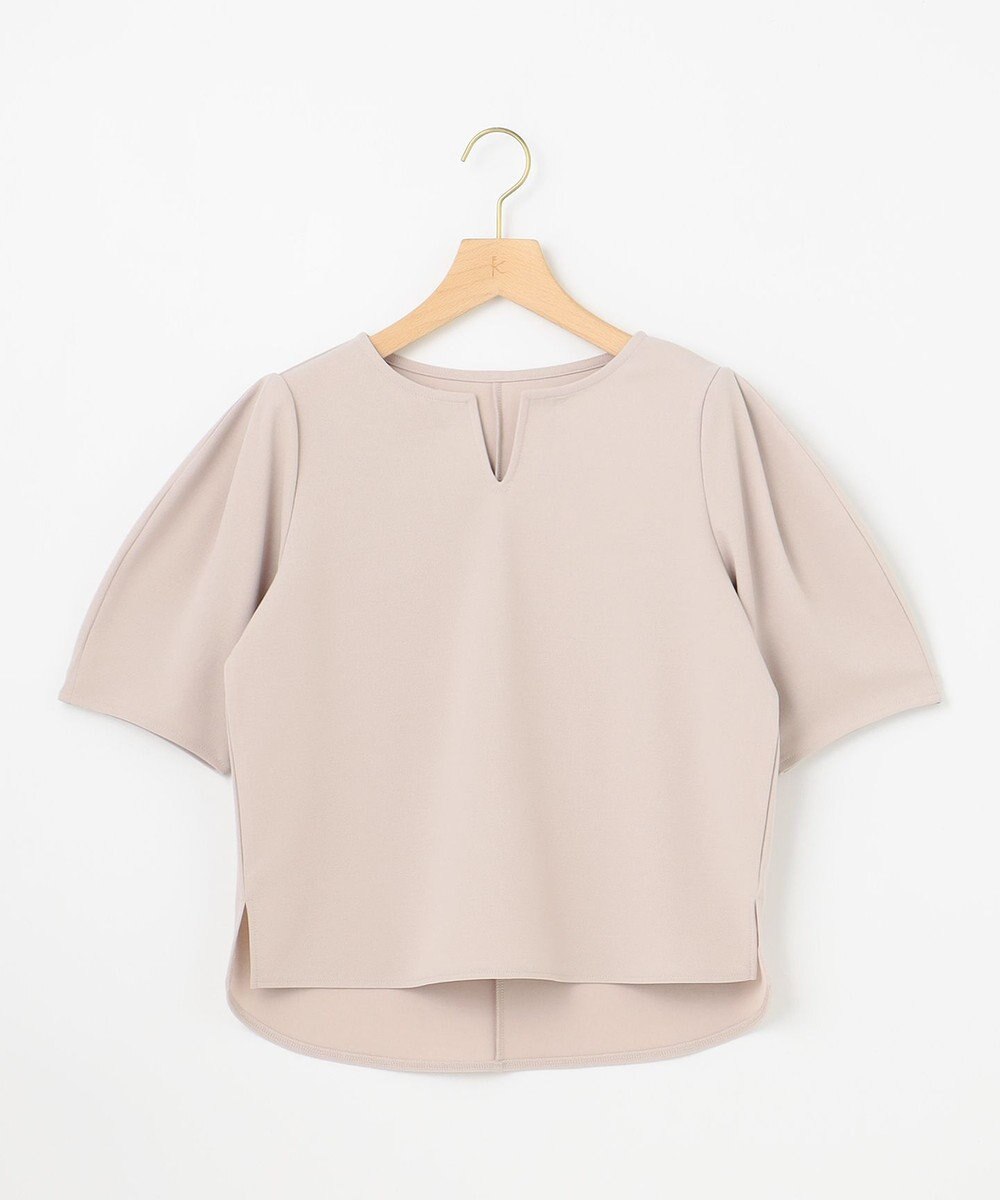 組曲 S 【WEB限定】ジョーゼットジャージーランタンスリーブ5分袖 ブラウス 