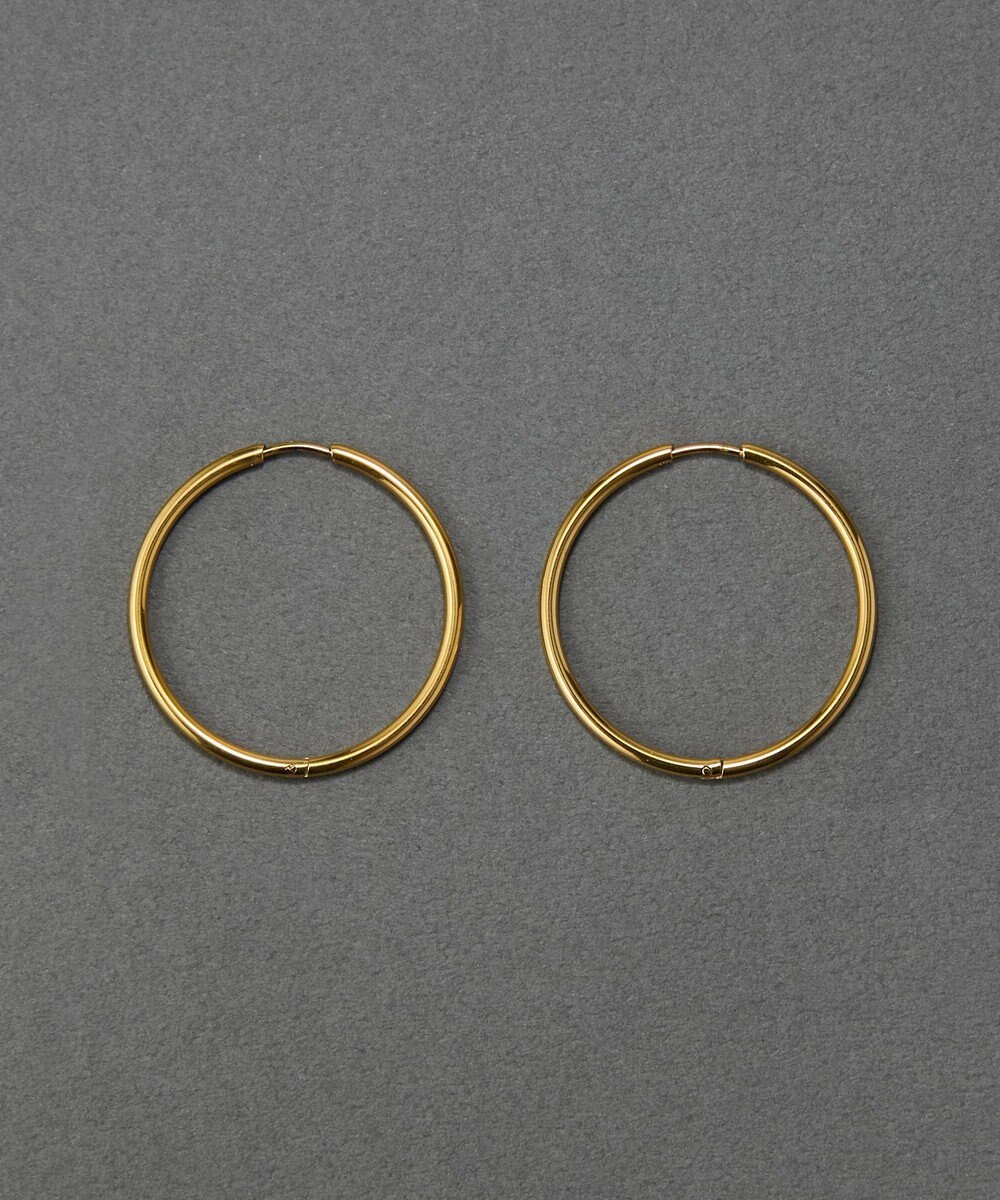Phoebe 〈金属アレルギー対応〉スキニーラインフープピアス　ゴールド　ステンレス 
