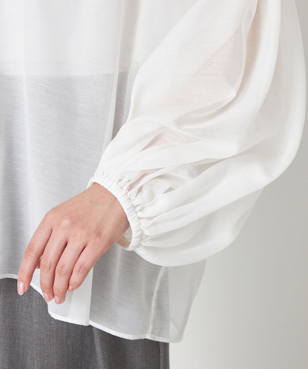 NAVE 【Nave】ブライトシアーボイル ギャザーブラウス 