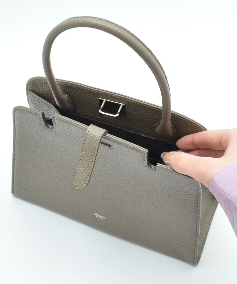 blancle シュリンクレザー ワンハンドルフォーマルバッグ 