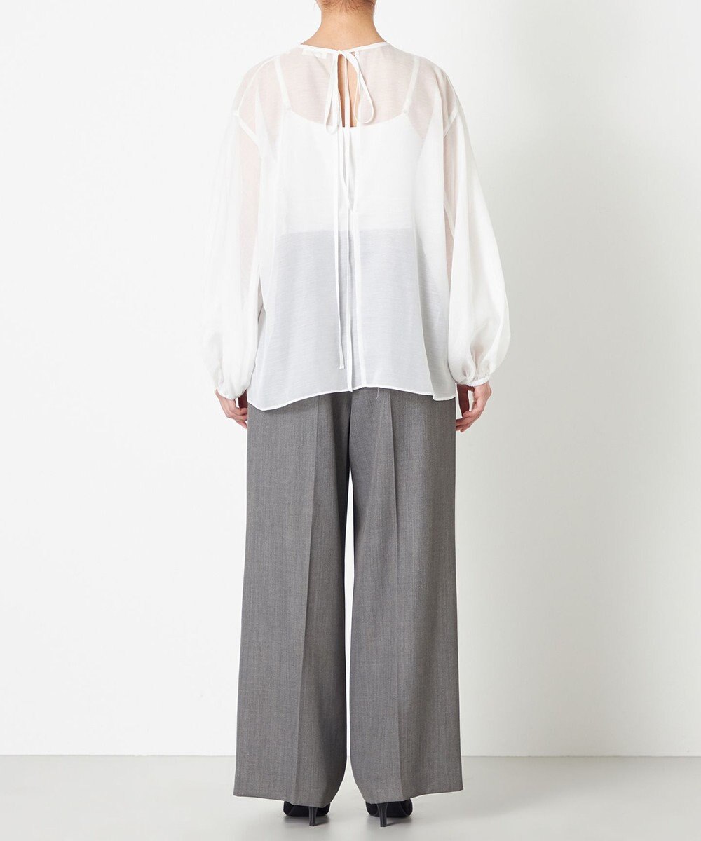 NAVE 【Nave】ブライトシアーボイル ギャザーブラウス 