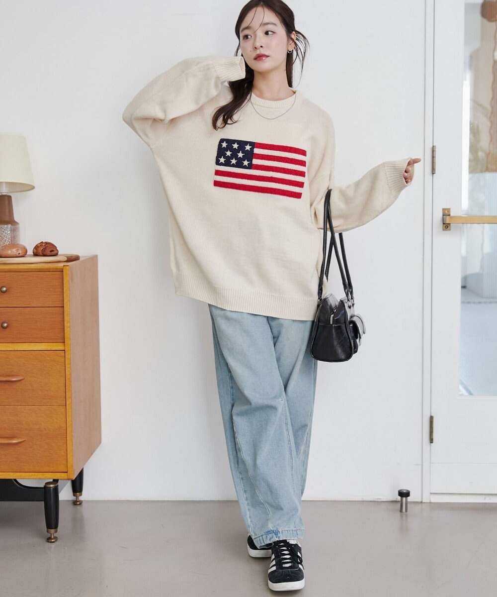 WEGO グラフィックニットBIGプルオーバー 