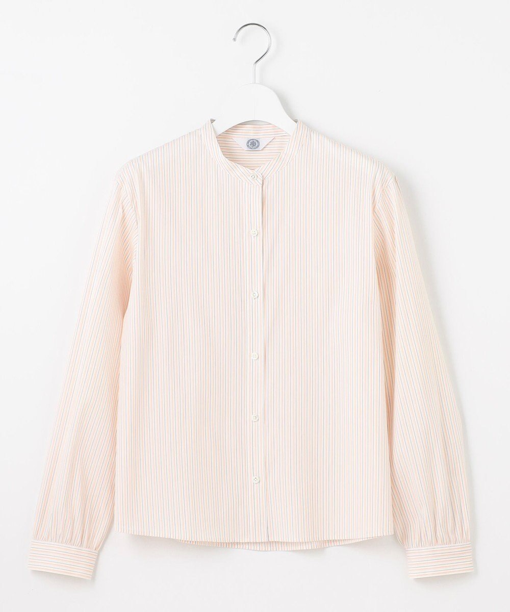 J.PRESS LADIES L 【洗える】BEZ VEGA バンドカラー ブラウス 