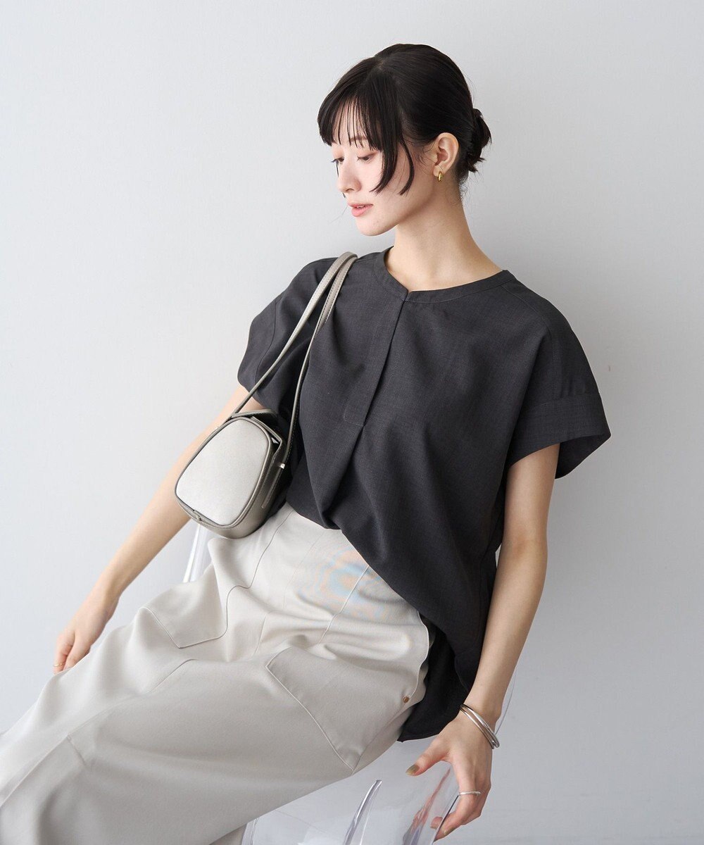 YECCA VECCA 【マシンウォッシャブル】サラサラスキッパーブラウス 