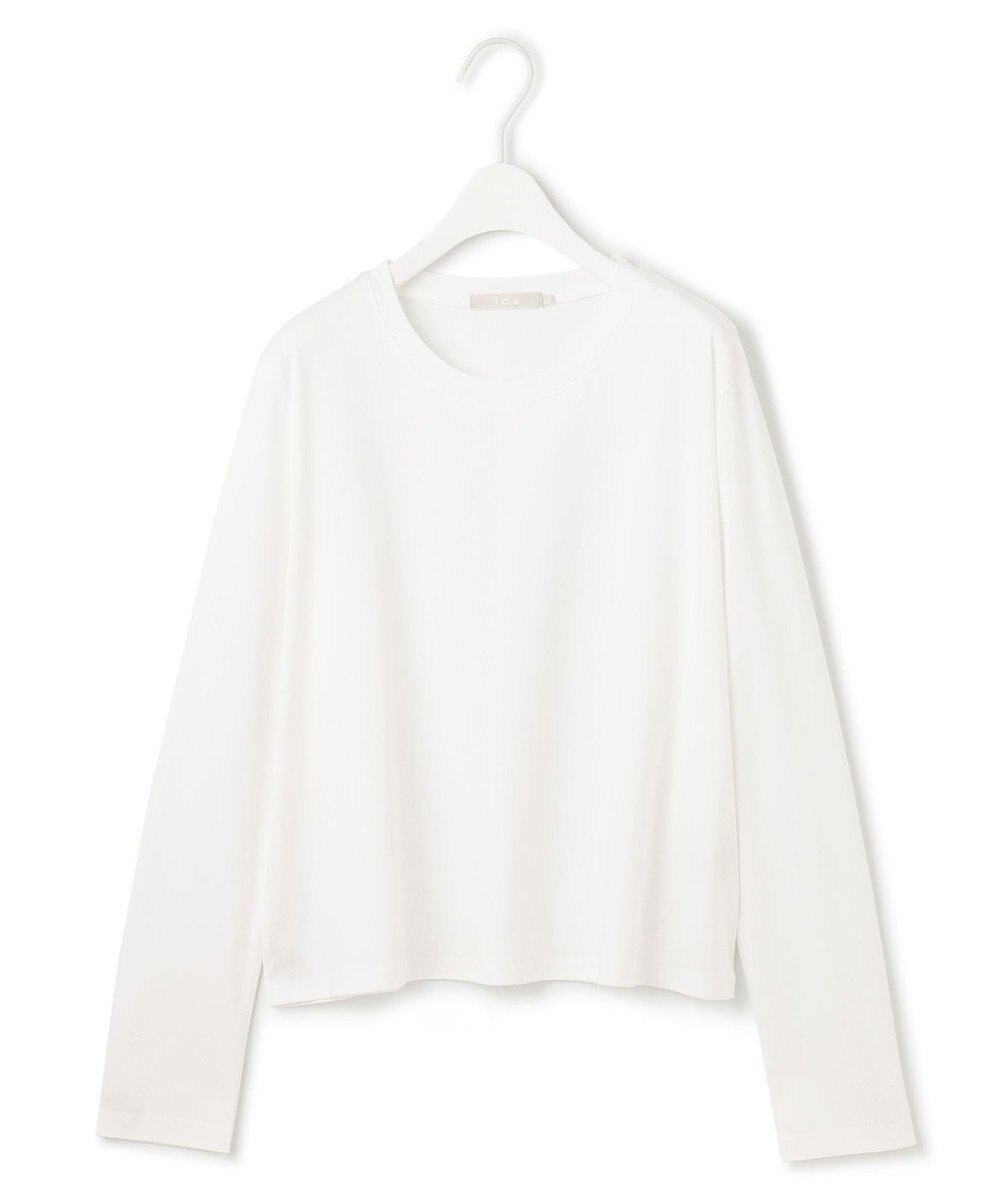ICB 【洗える】シンプルジャージー クロップドTシャツ 