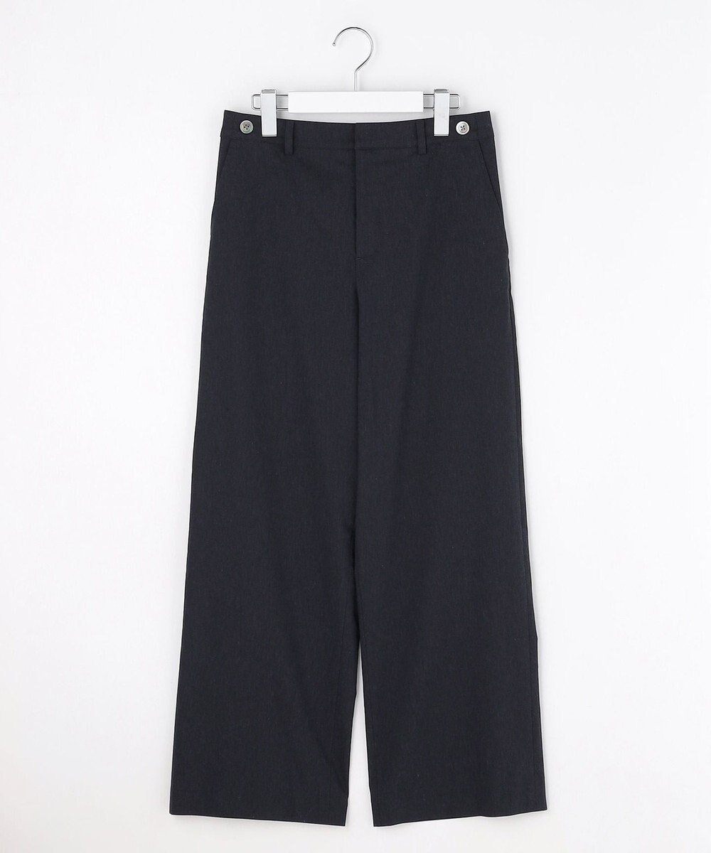 J.PRESS LADIES セルロースリネンストレッチ セミワイド パンツ 