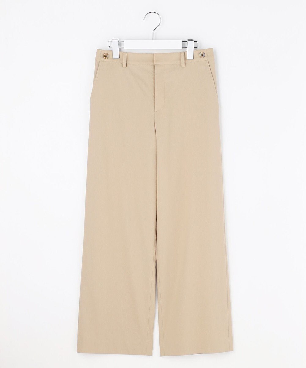 J.PRESS LADIES セルロースリネンストレッチ セミワイド パンツ 