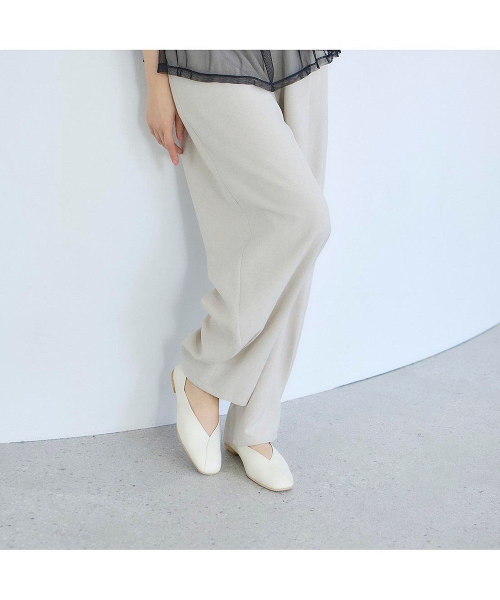 MODE ET JACOMO <carino>スクエアトゥフラットパンプス 