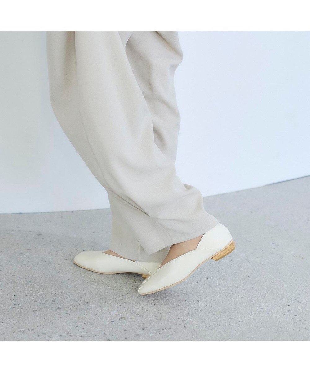 MODE ET JACOMO <carino>スクエアトゥフラットパンプス 