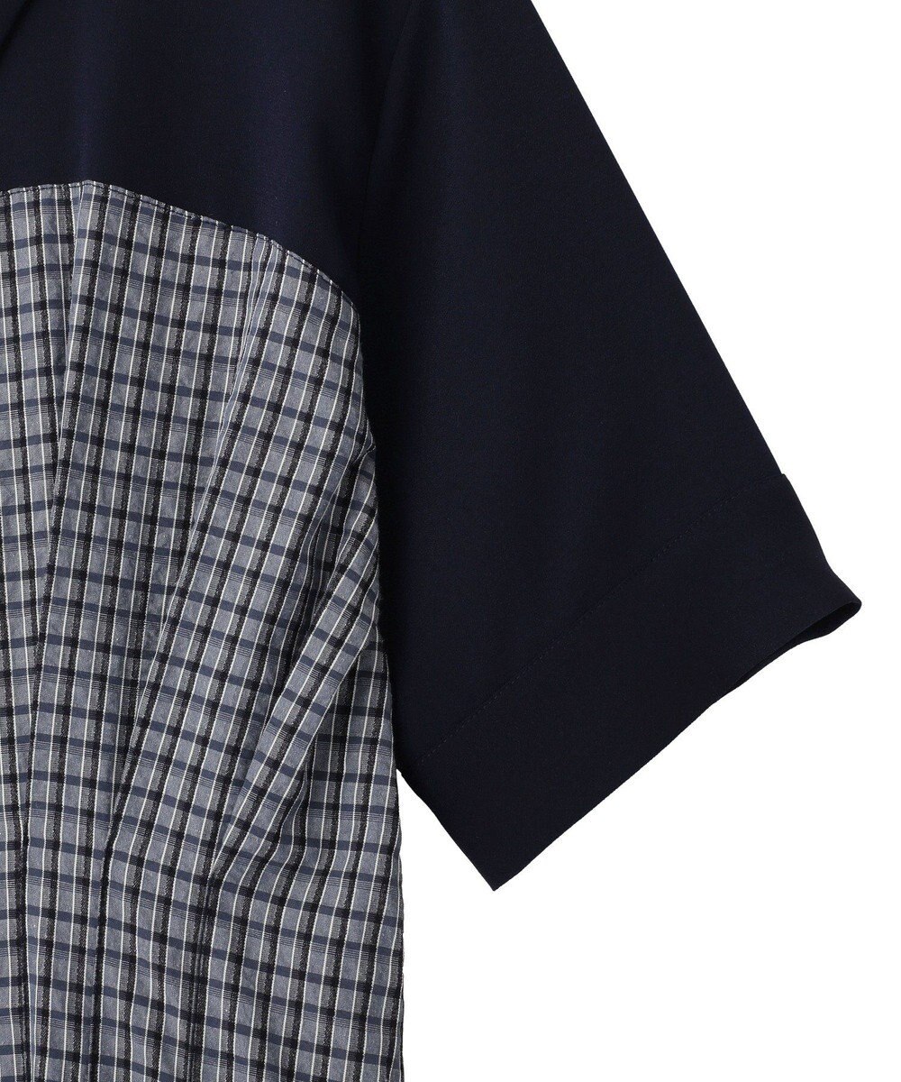 YECCA VECCA ハーフスリーブベアドッキングワンピース 