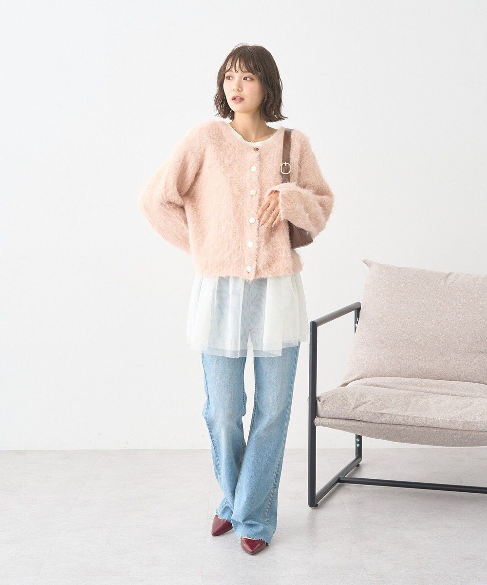 earth music&ecology 【吸湿発熱】あったかフェミニンインナー（チュールヘム） 