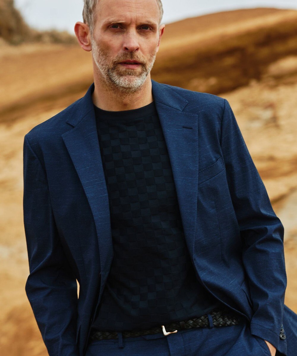 J.PRESS MEN 感動！？上品な見た目に着心地抜群なセットアップ【MECHANICAL】【超軽量 / 清涼感 / 洗える】 ハイパワーストレッチ リネンルックジャケット 