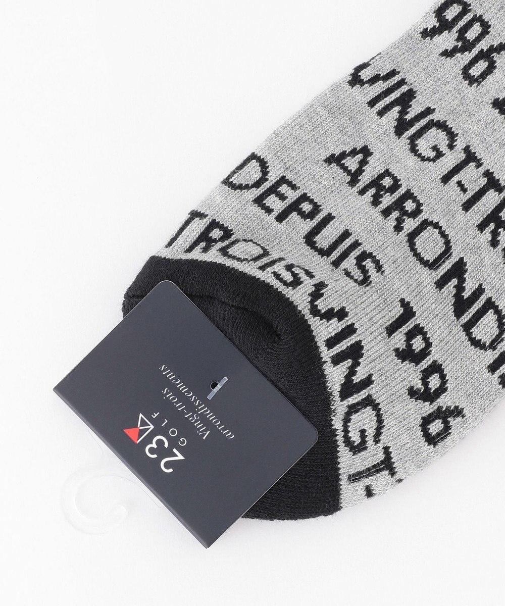 23区GOLF 【MEN】ロゴ総柄ハーフソックス 