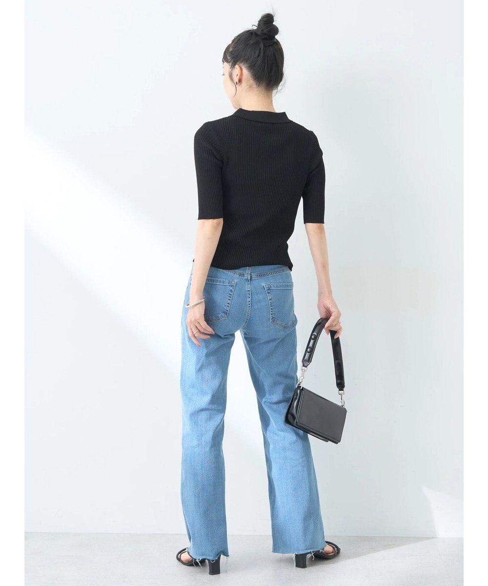 earth music&ecology リブコンパクトカーディガン 