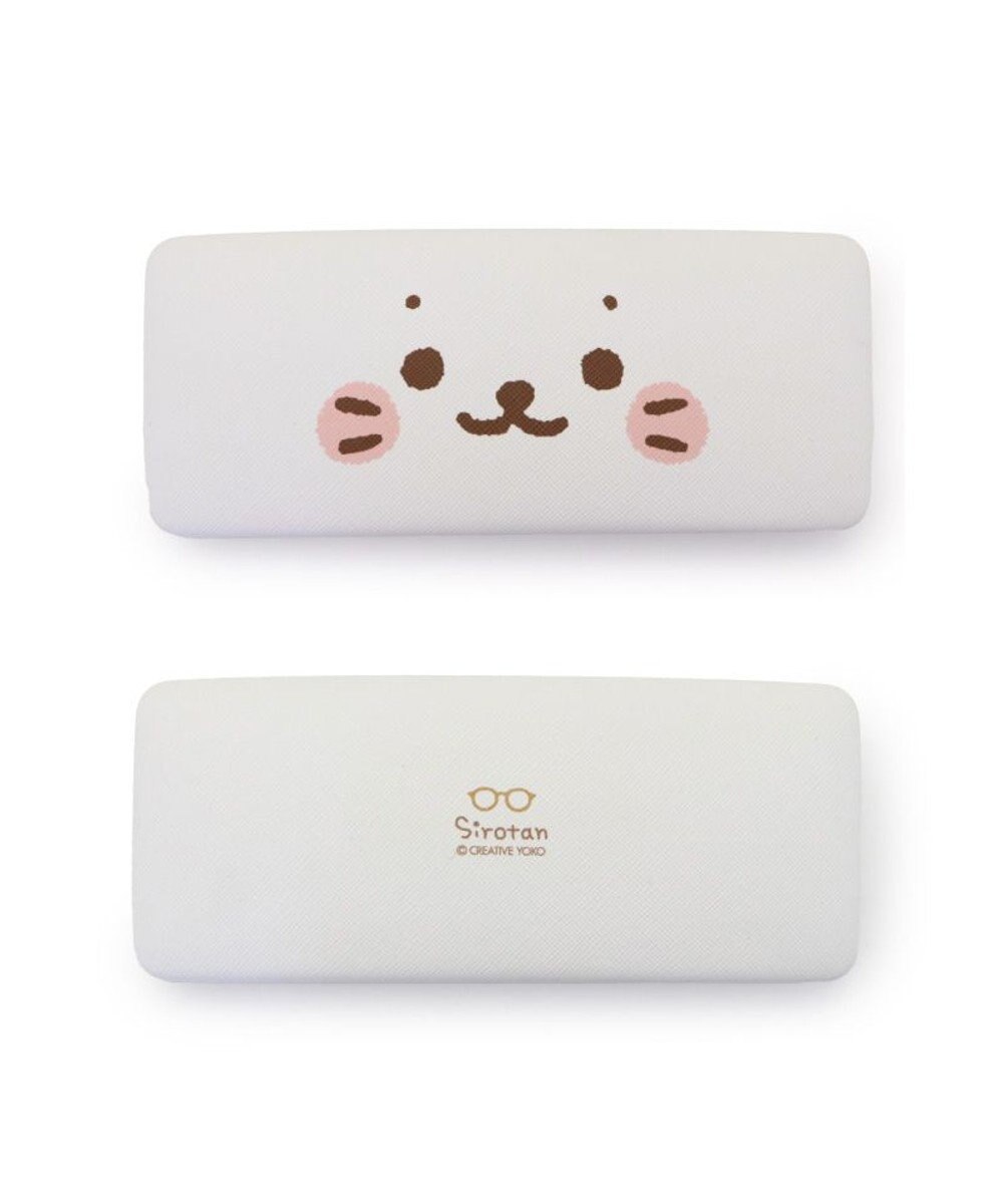 Mother garden しろたん クロス付き メガネケース 《顔ぼん柄》 