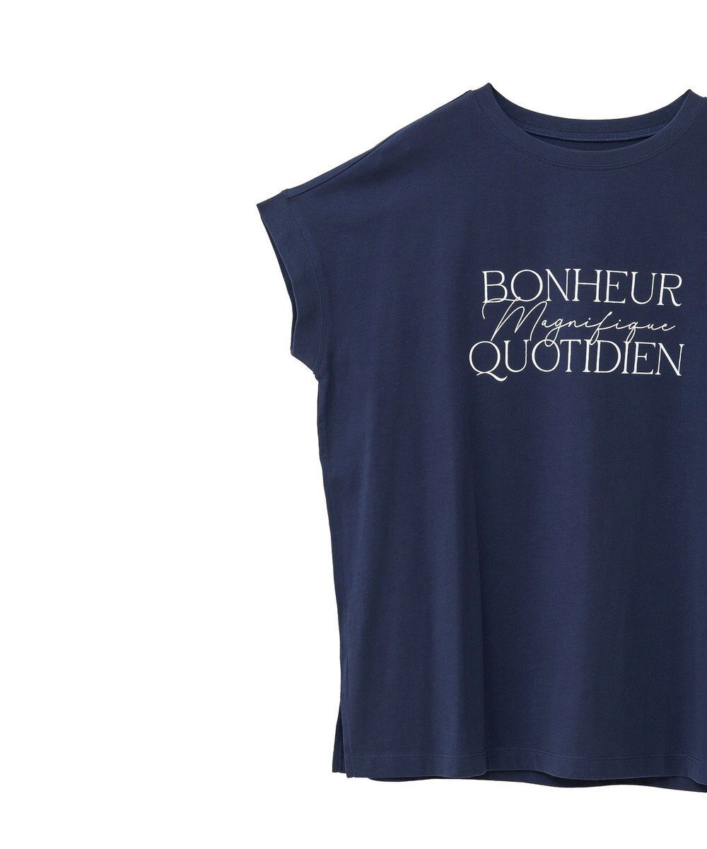 Green Parks フレンチスリーブ筆記体ロゴチュニック 