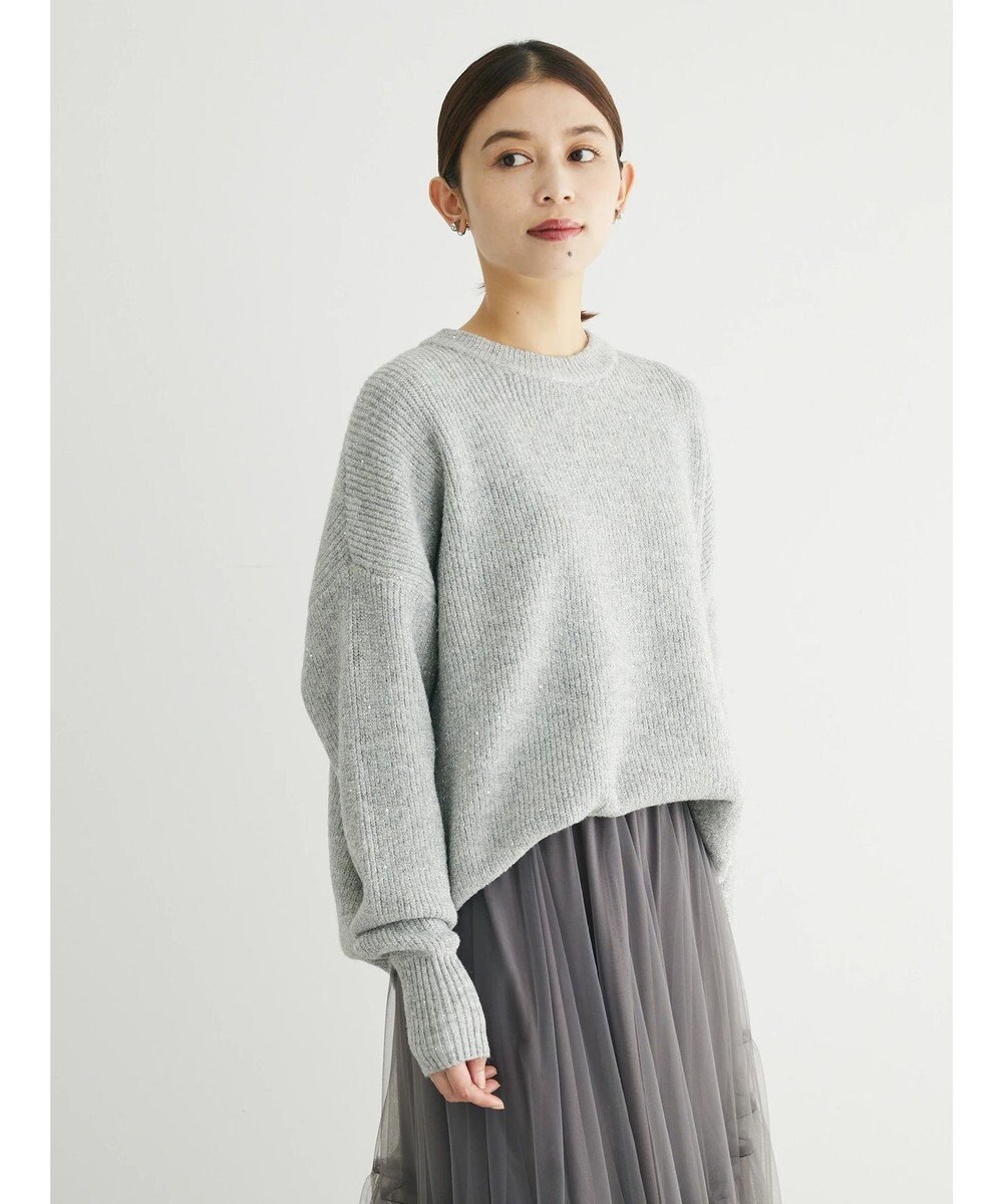 Green Parks ・Ｐｅｔｉｔ　Ｆｌｅｕｒ　ラメ＆スパンコールニット 