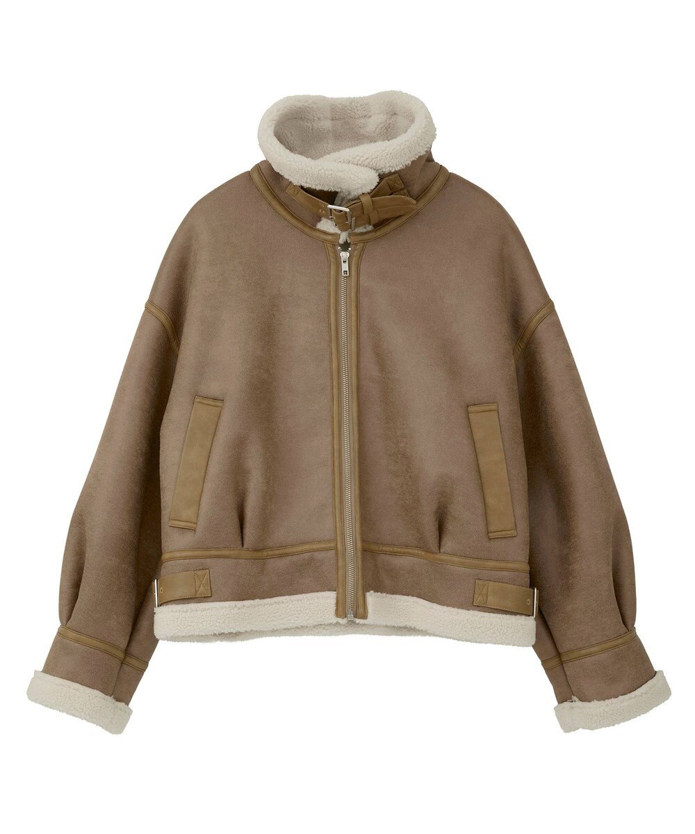 earth music&ecology フェイクムートンジャケット 