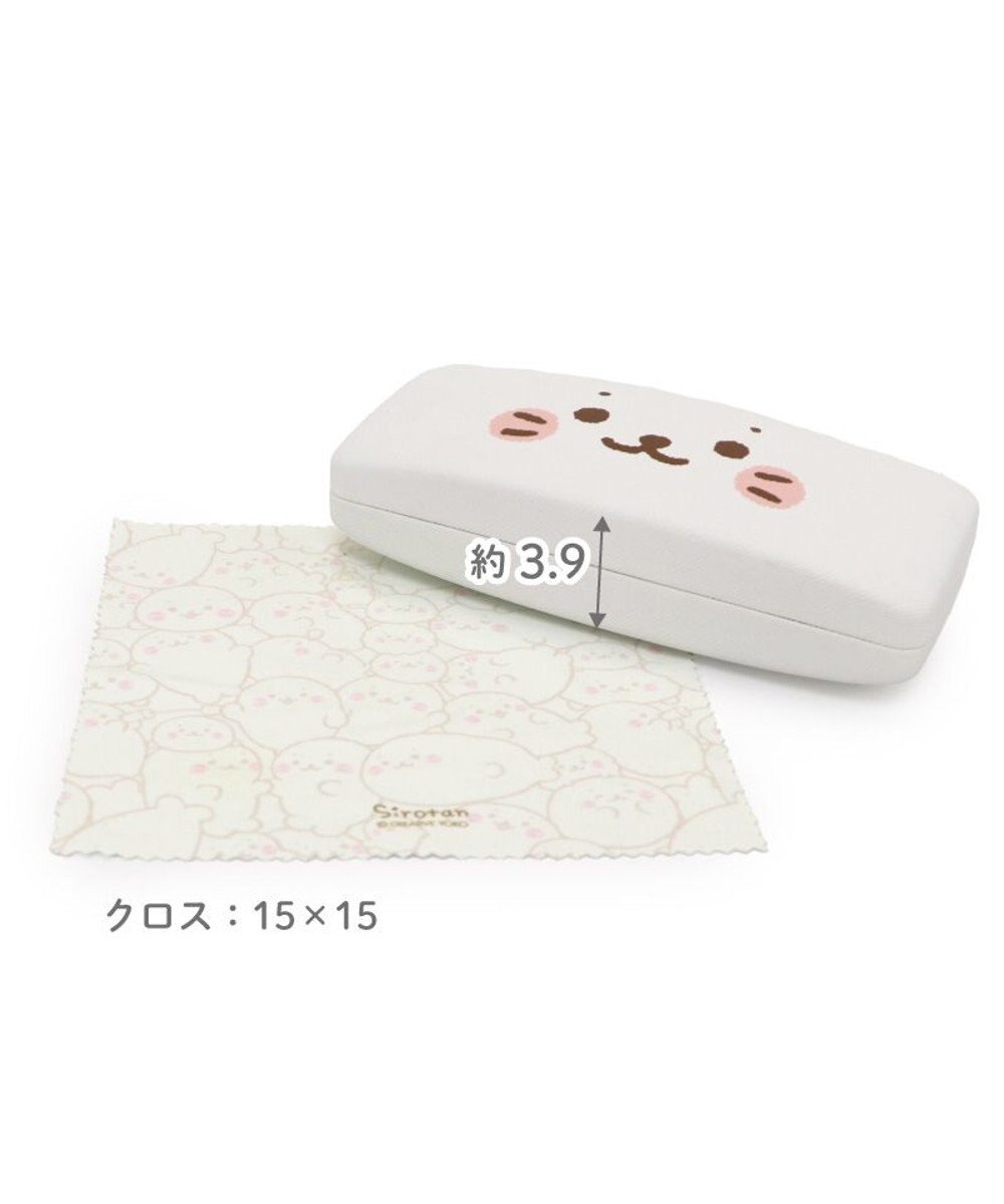 Mother garden しろたん クロス付き メガネケース 《顔ぼん柄》 