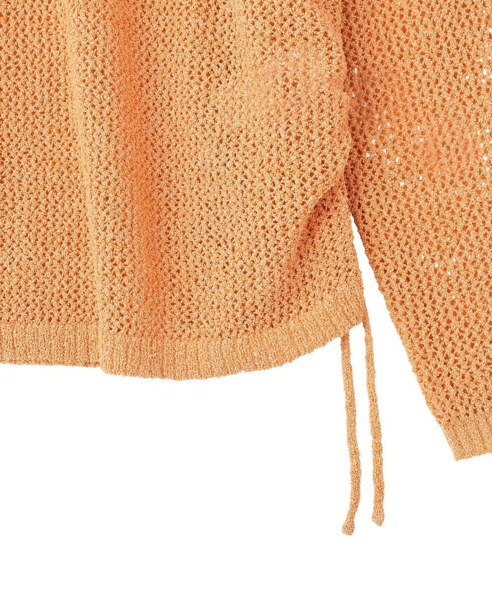 Green Parks サイドシャーリング透かし編みニットプルオーハ 