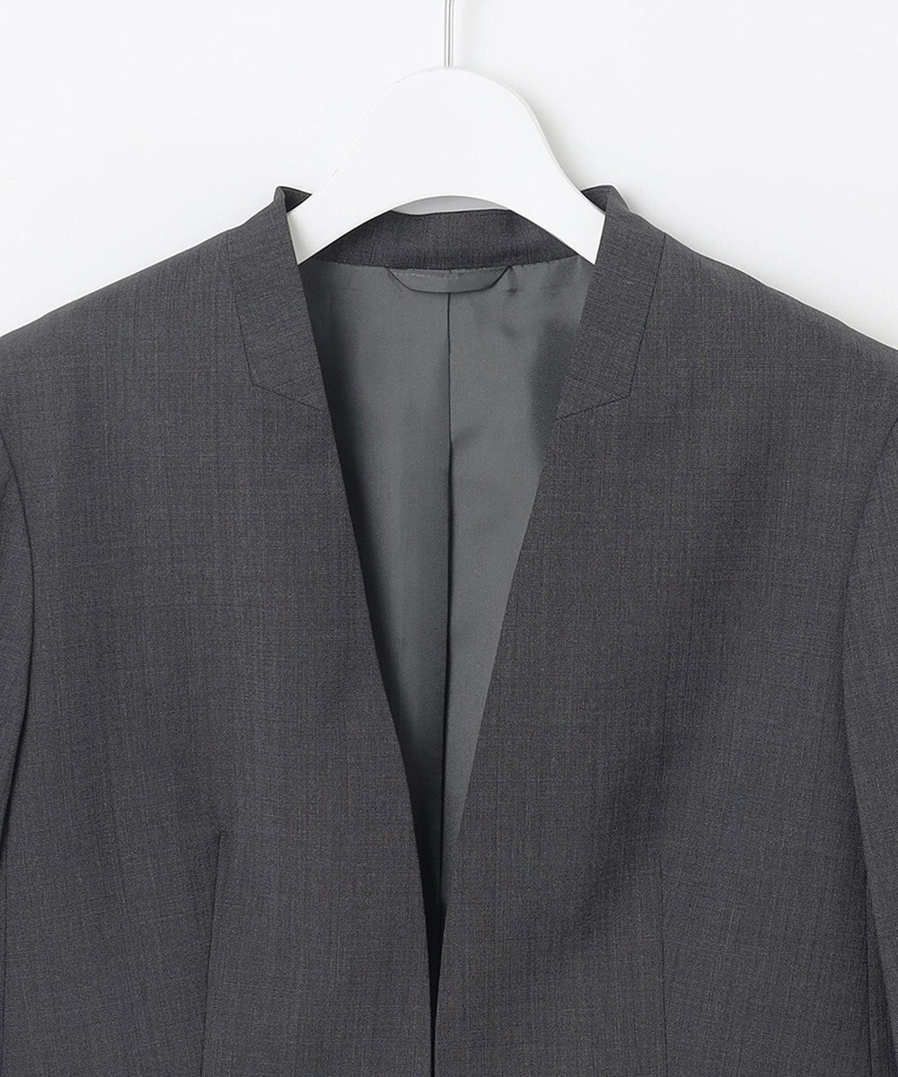 J.PRESS LADIES S 【セットアップ対応】BAHARIYE PINHEAD ノーカラー ジャケット 