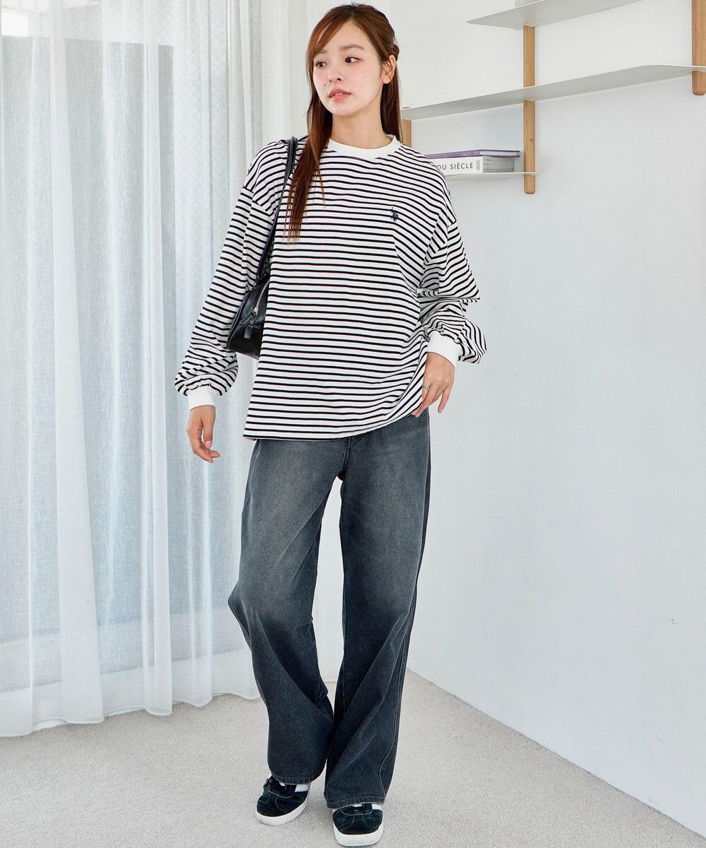 WEGO USPOLOだぼそでカラーロンT 