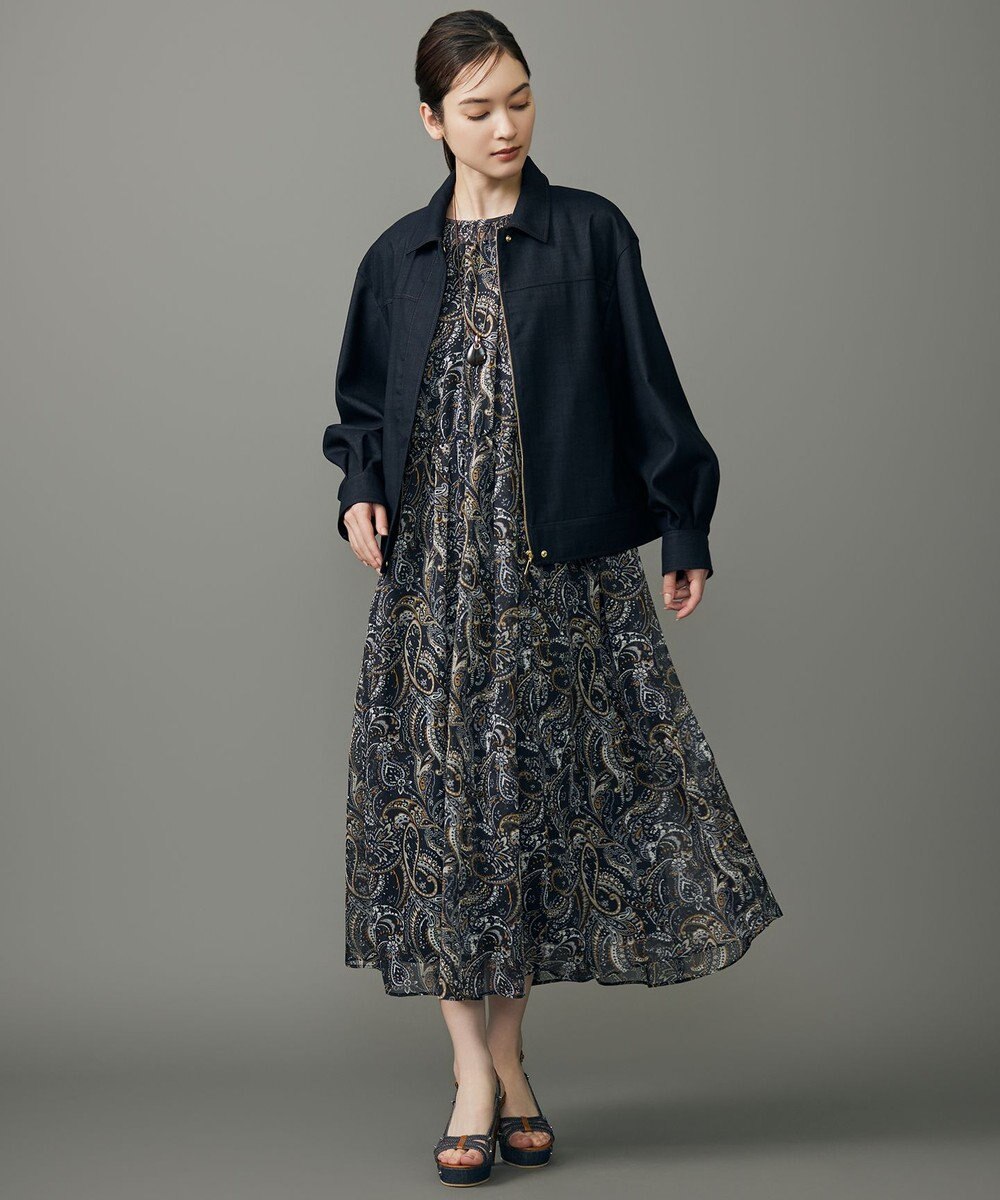 自由区 L 【SHIHOさん着用】ペイズリープリント ワンピース 