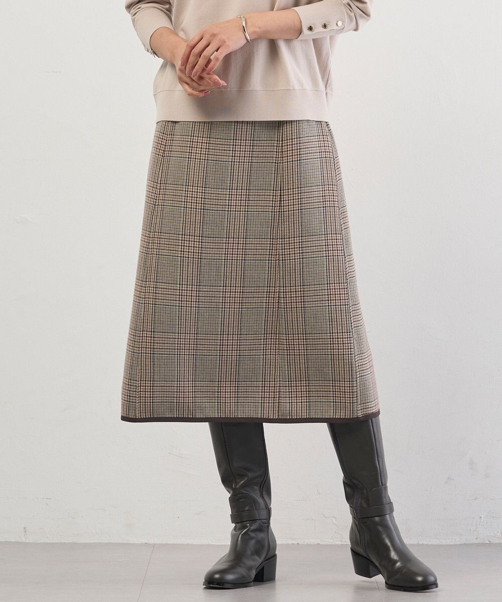J.PRESS LADIES S 【リバーシブル】リバーチェック スカート 