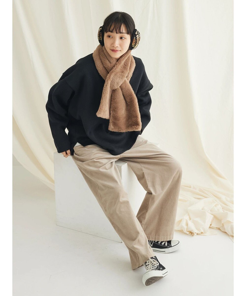 CRAFT STANDARD BOUTIQUE ニットフリースキーネックプルオーバー 