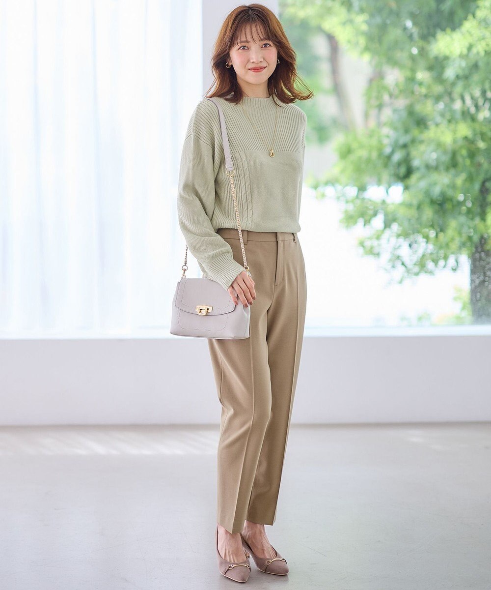 ANY SIS L 【大人百花掲載 ヨンアさん着用】シリーズ累計7万本突破！サーモ2WAYストレッチ テーパードパンツ 