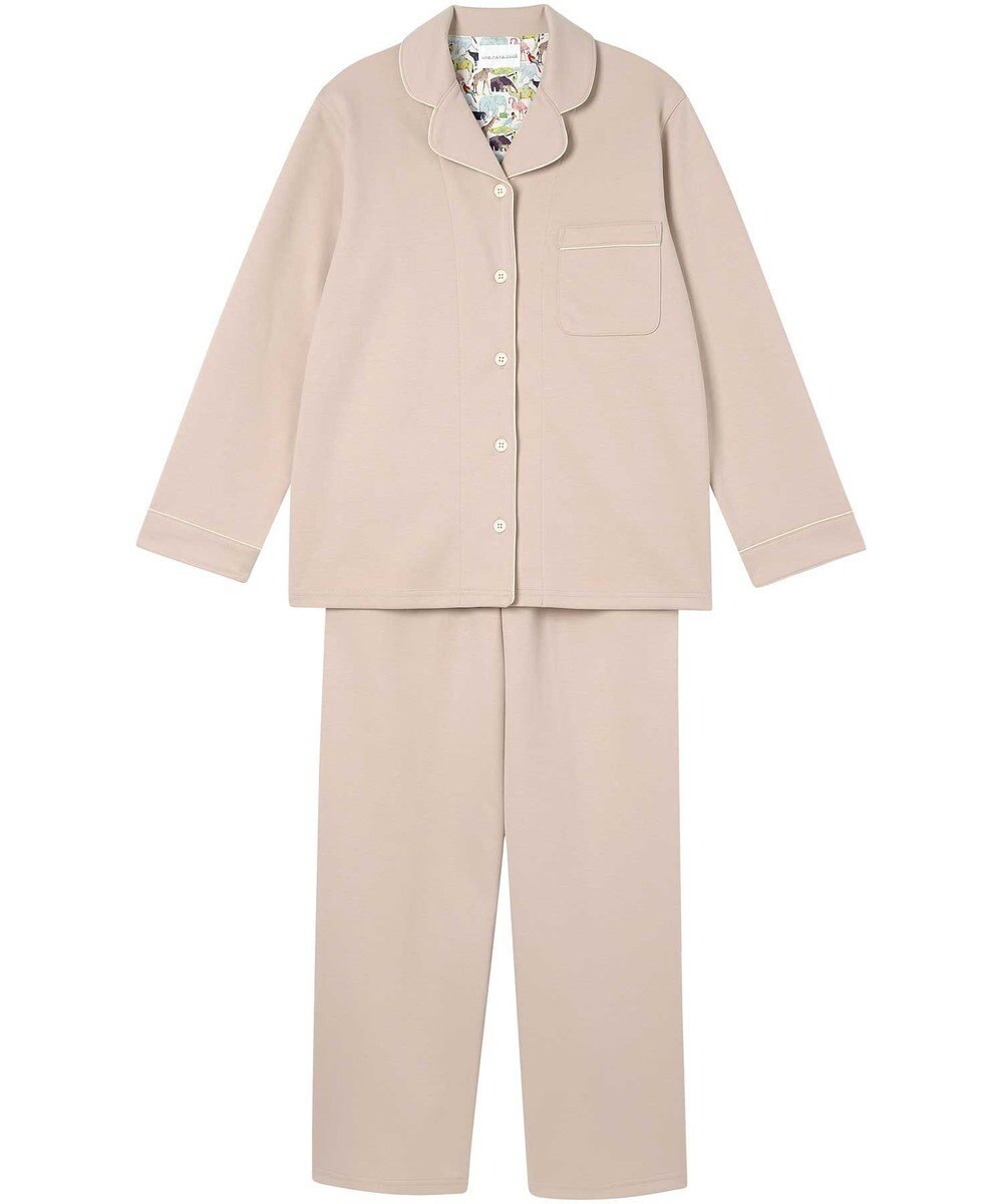 une nana cool 【綿混】ハイゲージダブルエアー 長袖開襟パジャマ MADE WITH LIBERTY FABRIC 