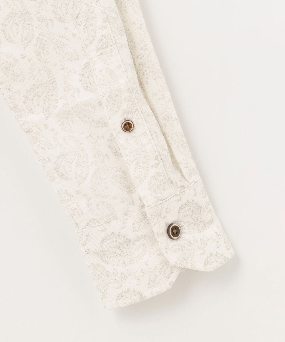 JOSEPH ABBOUD 【ソフトな着心地】ペイズリー柄 コーデュロイシャツ 