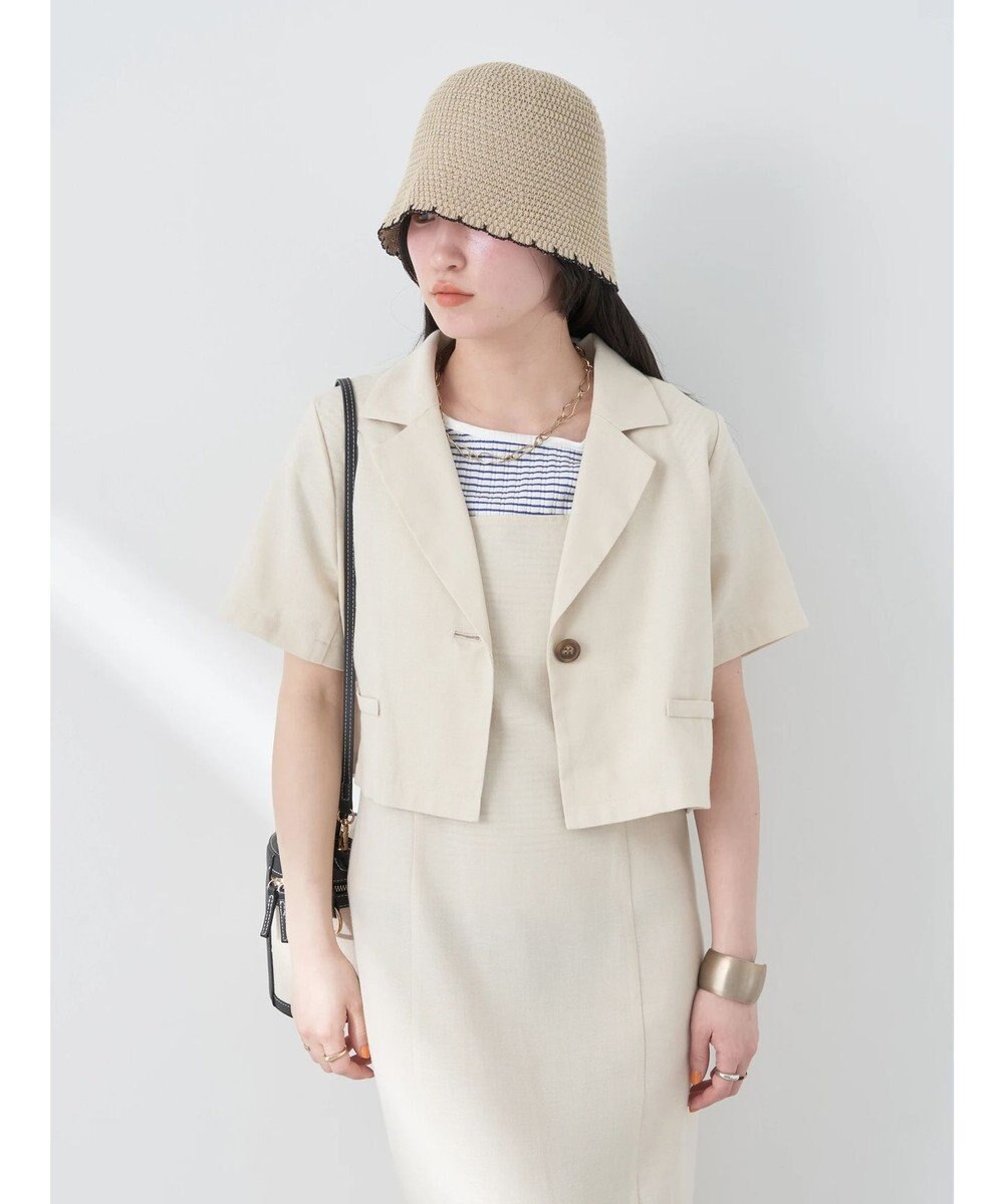 earth music&ecology リサイクルポリエステルブレンドショートシャツ 