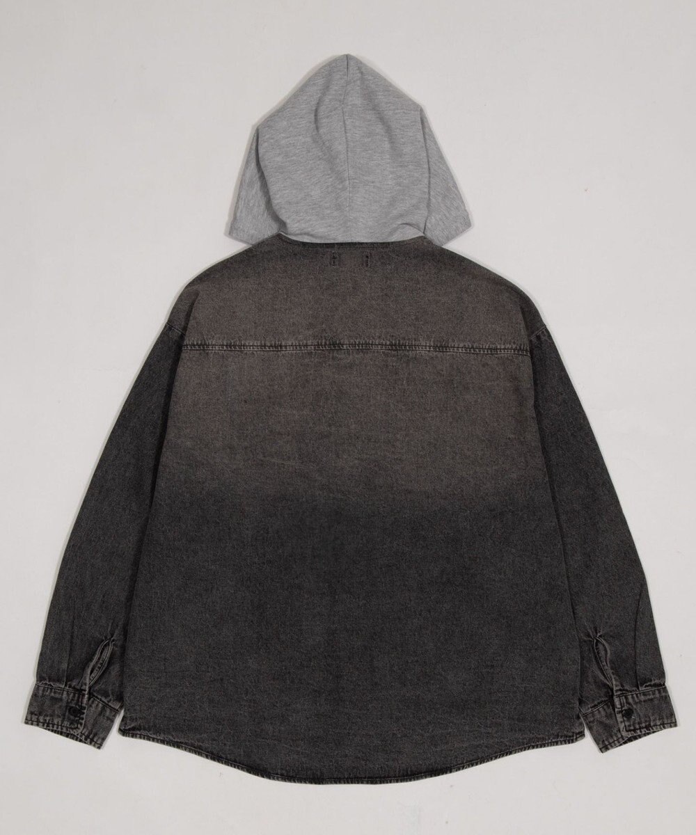 WEGO デニムフードシャツ（LS） 