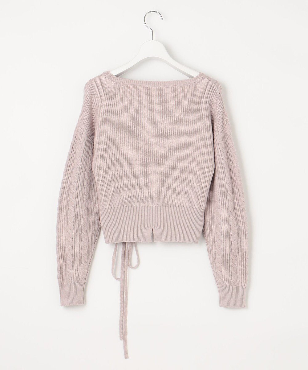 Feroux 【セットアイテム】ケーブルニット×オーガンジースカート 